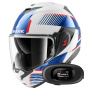 Casque Modulable Shark Oxo Sikter WUB + Kit bluetooth 5R Lite Solo