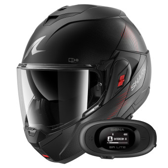 Casque Modulable Shark Oxo SP Lyne Mat KAA + Kit bluetooth 5R Lite Solo
