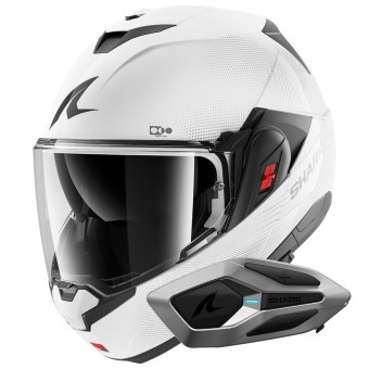 Casque Modulable Shark Oxo SP Lyne WSS + Kit Bluetooth Sena for Shark Mesh Solo