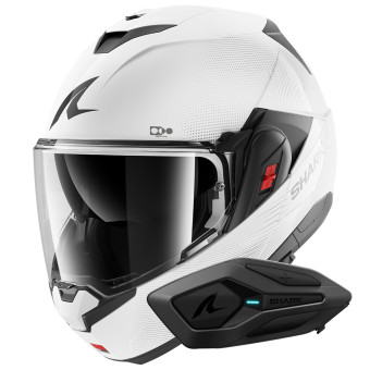 Casque Modulable Shark Oxo SP Lyne WSS + Kit Bluetooth Sena for Shark Solo