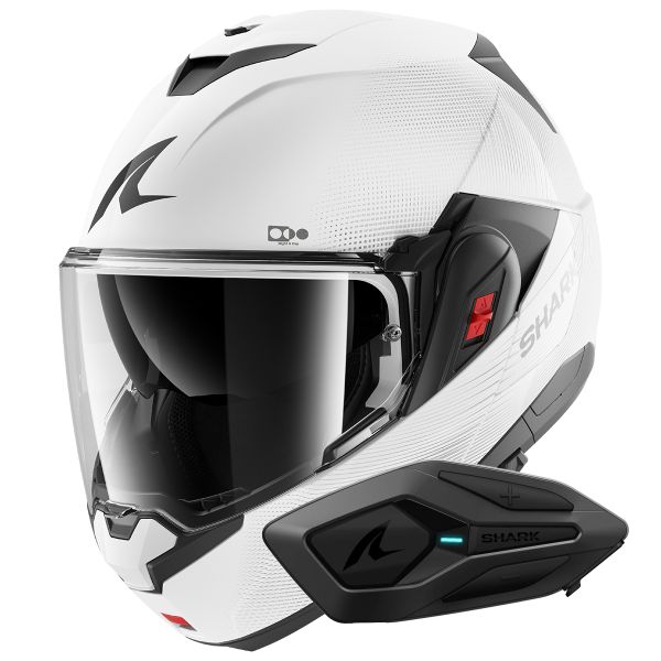 Casque Modulable Shark Oxo SP Lyne WSS + Kit Bluetooth Sena for Shark Solo