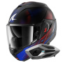 Casque Modulable Shark Oxo Speed-Tech Mat KBR + Kit Bluetooth Sena for Shark Mesh Solo