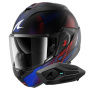 Casque Modulable Shark Oxo Speed-Tech Mat KBR + Kit Bluetooth Sena for Shark Solo