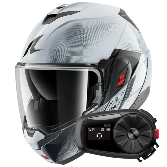 Casque Modulable Shark Oxo Speed-Tech SWK + Kit Bluetooth 5S Solo