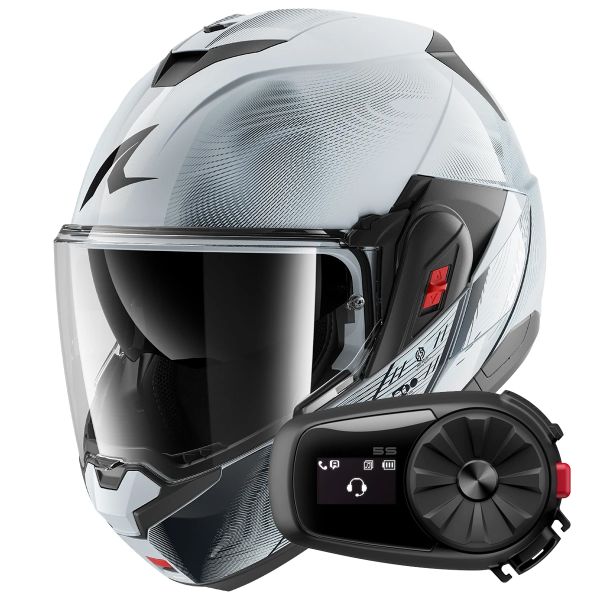 Casque Modulable Shark Oxo Speed-Tech SWK + Kit Bluetooth 5S Solo