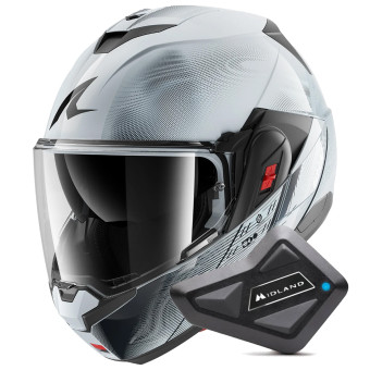 Casque Modulable Shark Oxo Speed-Tech SWK + Kit Bluetooth BT Mini