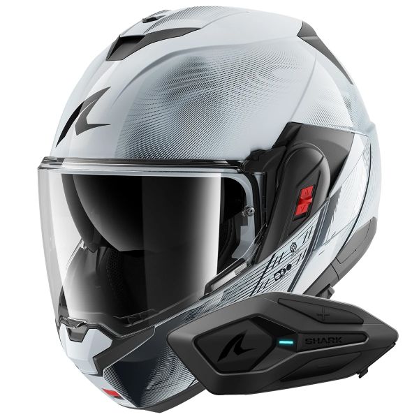 Casque Modulable Shark Oxo Speed-Tech SWK + Kit Bluetooth Sena for Shark Solo