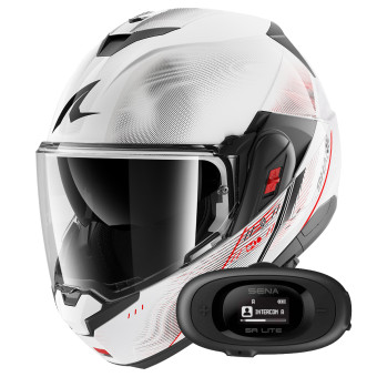 Casque Modulable Shark Oxo Speed-Tech WRK + Kit bluetooth 5R Lite Solo