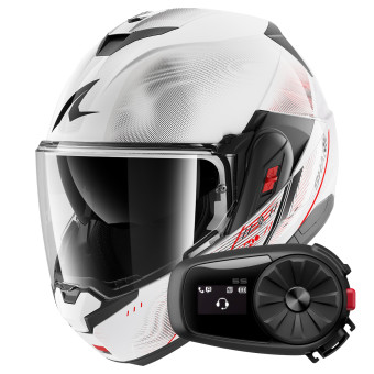 Casque Modulable Shark Oxo Speed-Tech WRK + Kit Bluetooth 5S Solo