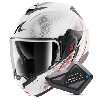 Casque Modulable Shark Oxo Speed-Tech WRK + Kit Bluetooth BT Mini