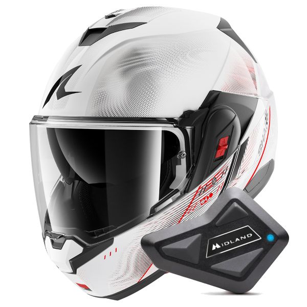 Casque Modulable Shark Oxo Speed-Tech WRK + Kit Bluetooth BT Mini