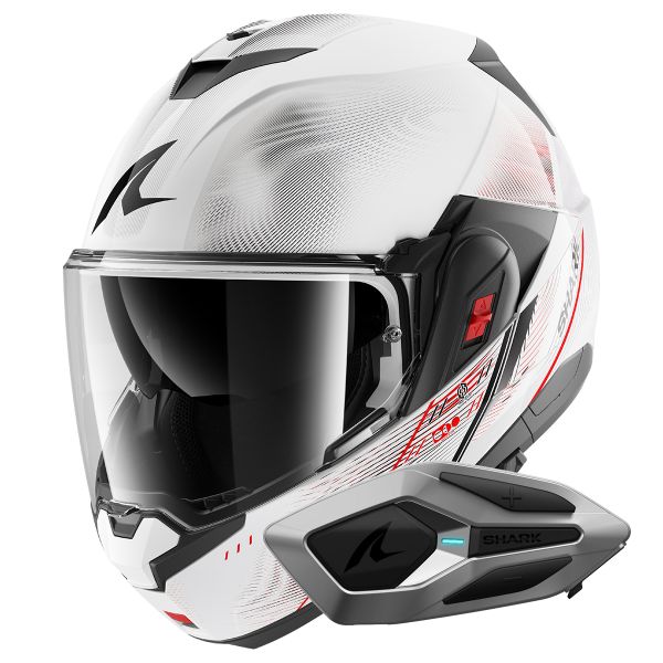 Casque Modulable Shark Oxo Speed-Tech WRK + Kit Bluetooth Sena for Shark Mesh Solo