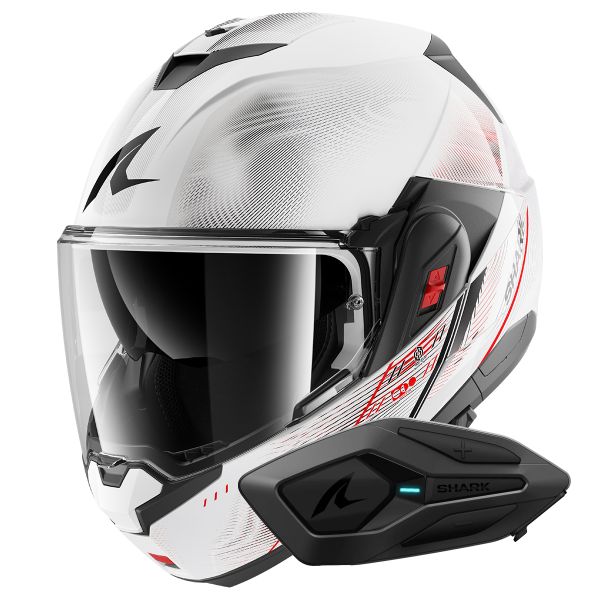 Casque Modulable Shark Oxo Speed-Tech WRK + Kit Bluetooth Sena for Shark Solo
