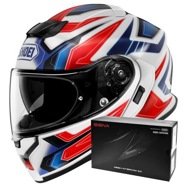 Casque Modulable Shoei Neotec 3 Anthem TC-10 + Intercom Sena SRL-03 Casque Modulable Shoei Neotec 3 Anthem TC-10 + Intercom Sena SRL-03