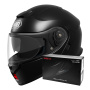 Casque Modulable Shoei Neotec 3 Black + Intercom Sena SRL-03