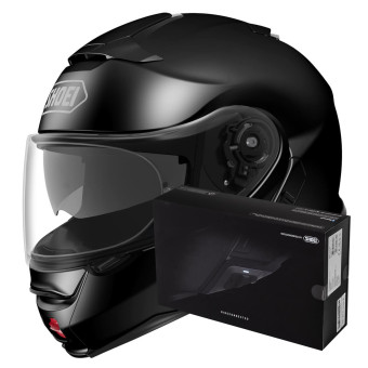 Casque Modulable Shoei Neotec II Black + Intercom Sena SRL-Mesh