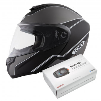 Casque Modulable Torx Neil 2 Trip Noir + Kit Bluetooth SMH5 Solo Casque Modulable Torx Neil 2 Trip Noir + Kit Bluetooth SMH5 Solo