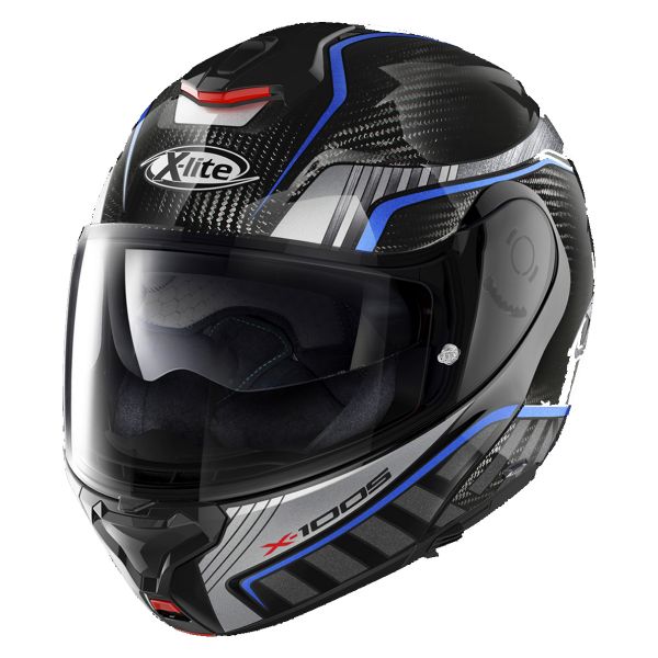 Casque Modulable X-lite X-1005 Carbon Cheyenne N-Com Tinto Blue 20