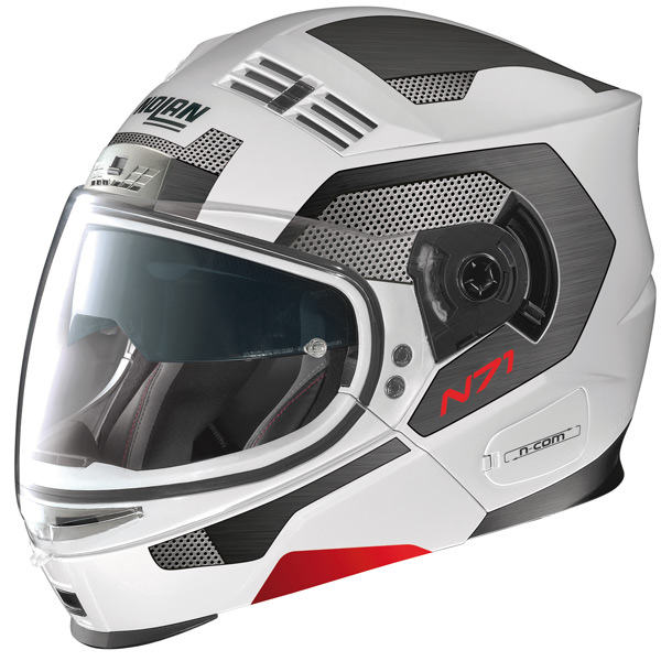 Casque Modulable Nolan N71 S2 Ncom Blanc Mat 10