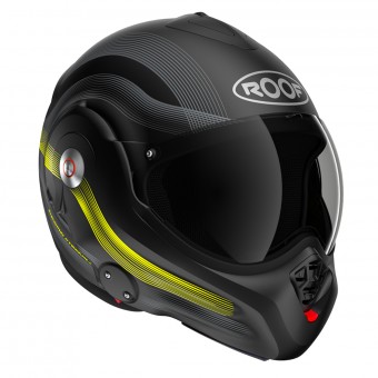 Casque Modulable Roof Desmo Streamline Noir Acier Jaune Fluo Mat 3e Generation