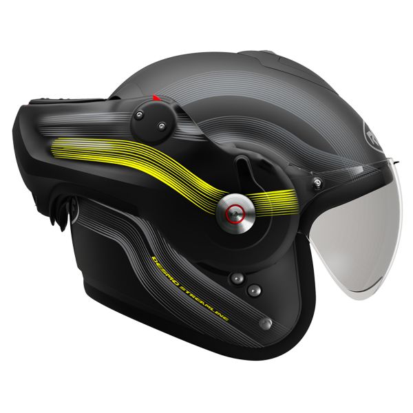 Roof Desmo Streamline Noir Acier Jaune Fluo Mat 3e Generation