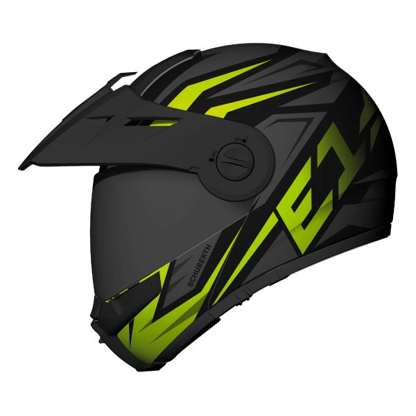 Visière Schuberth E1 - Traitement Antibuée, Turbulateurs Anti-bruit - Changement Rapide Sans Outils - Couleur Jaune, Tailles XXS à L - 3