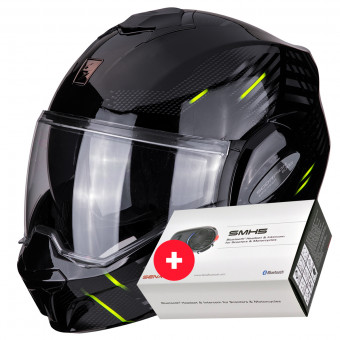 Casque Modulable Scorpion Exo Tech Pulse Noir + Kit Bluetooth Sena SMH5 Casque Modulable Scorpion Exo Tech Pulse Noir + Kit Bluetooth Sena SMH5