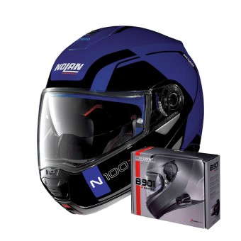 Casque Modulable Nolan N100 5 Consistency N-Com Flat Caymen Blue 24 + Kit Bluetooth B901 R Casque Modulable Nolan N100 5 Consistency N-Com Flat Caymen Blue 24 + Kit Bluetooth B901 R