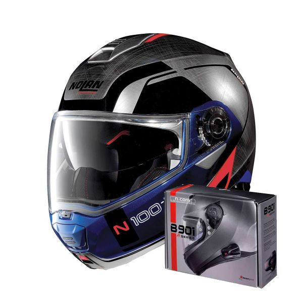 Casque Nolan N100 5 Consistency N Com Scratched Chrome 29 Kit