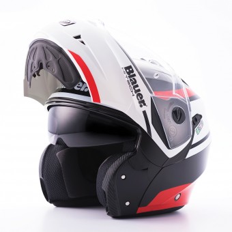 Casque Modulable Blauer Sky II Noir Blanc Rouge Mat Casque Modulable Blauer Sky II Noir Blanc Rouge Mat