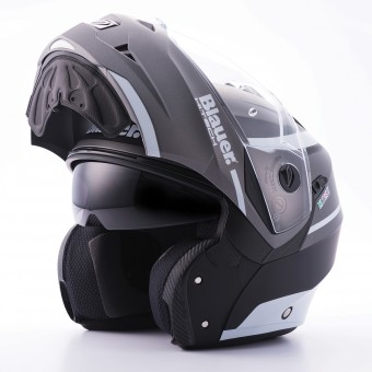 Casque Modulable Blauer Sky II Noir Titane Blanc Mat Casque Modulable Blauer Sky II Noir Titane Blanc Mat