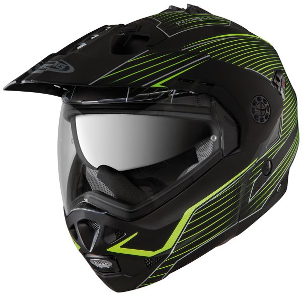 Casque Modulable Caberg Tourmax Sonic Matt Black Yellow Fluo