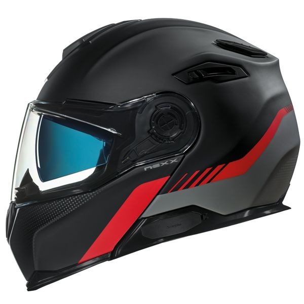 Casque Modulable Nexx X.Vilitur Latitude Noir Rouge Mat Casque Modulable Nexx X.Vilitur Latitude Noir Rouge Mat