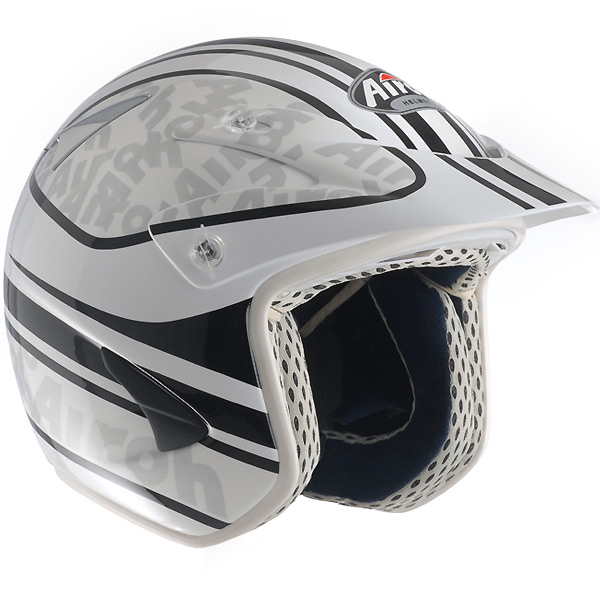 Casque Casque moto Airoh Rock carbon kevlar Words Blanc RKWB