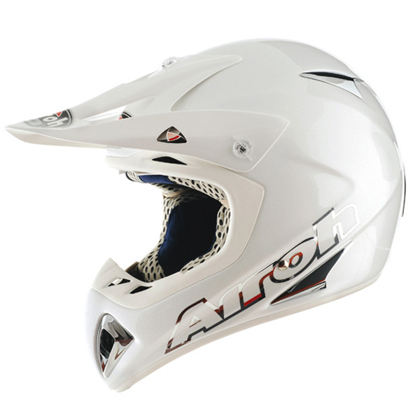 Casque Cross Airoh Stelt Blanc Perle STBL