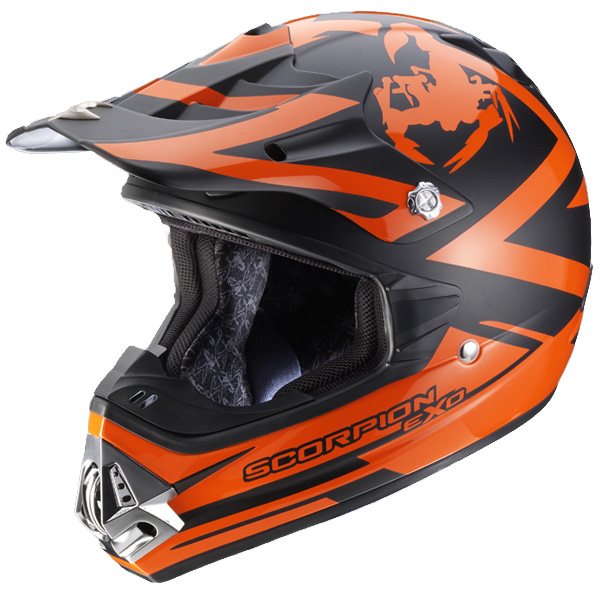 Casque Casque moto Scorpion VX-17 Air Smasher Noir Orange