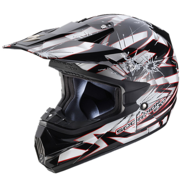 Casque Casque moto Scorpion VX-24 Air Impact Noir Rouge