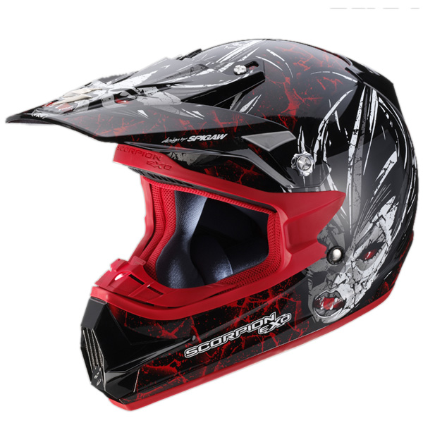 Casque Casque moto Scorpion VX-24 Air Vampire Noir Rouge