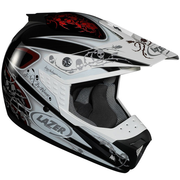 Casque Casque moto Lazer SMX In Bloom Rouge