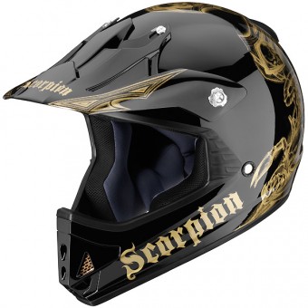 Casque Casque moto Scorpion VX-14 Scorpion Noir Or