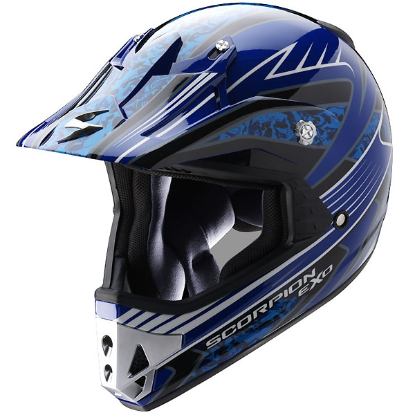 Casque Casque moto Scorpion VX-14 Stalker Bleu