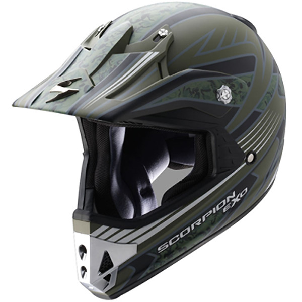 Casque Casque moto Scorpion VX-14 Stalker Vert Camo Casque Casque moto Scorpion VX-14 Stalker Vert Camo