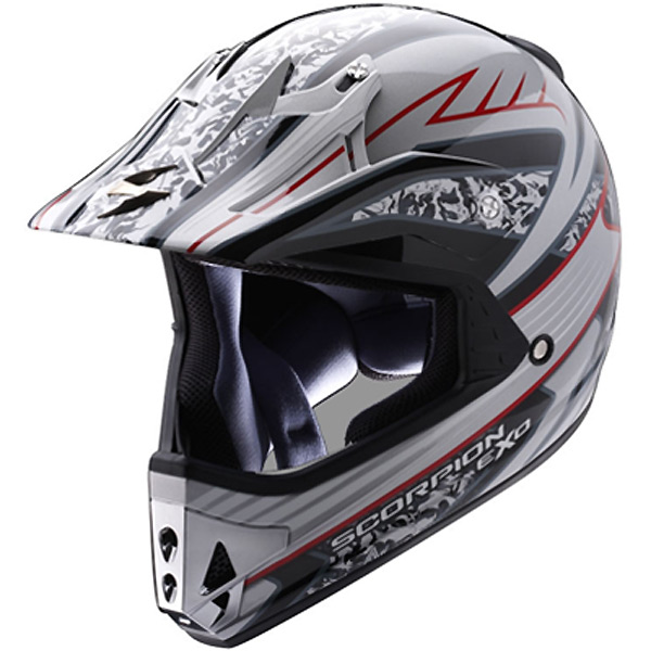 Casque Casque moto Scorpion VX-14 Stalker Argent