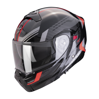 Casque Transformable Scorpion Exo 930 Evo Sikon Black Silver Red Casque Transformable Scorpion Exo 930 Evo Sikon Black Silver Red