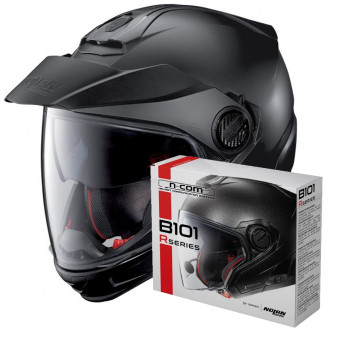Casque Transformable Nolan N40 5 GT Classic N-Com Flat Black 10 + Kit Bluetooth B101R