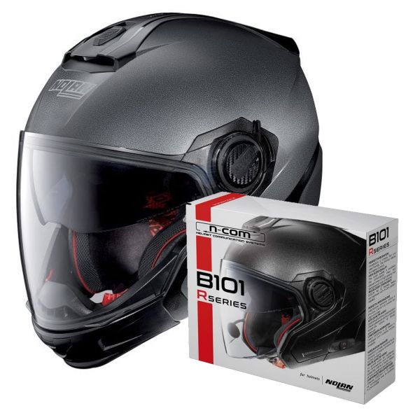 Casque Transformable Nolan N40 5 GT Special N-Com Black Graphite 9 + Kit Bluetooth B101R