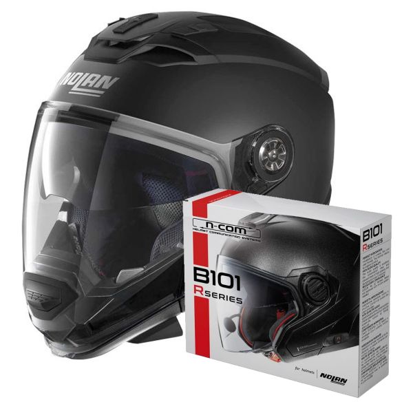 Casque Transformable Nolan N70 2 GT Classic N-Com Flat Black 10 + Kit Bluetooth B101R
