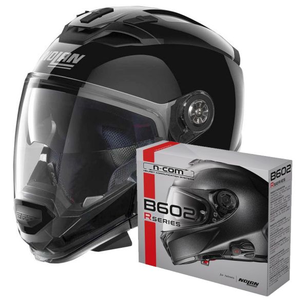 Casque Transformable Nolan N70 2 GT Classic N-Com Glossy Black 3 + Kit Bluetooth B602R
