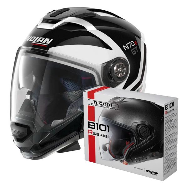 Casque Transformable Nolan N70 2 GT Glaring N-Com 49 + Kit Bluetooth B101R