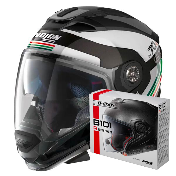Casque Transformable Nolan N70 2 GT Jetpack 64 + Kit Bluetooth B101R